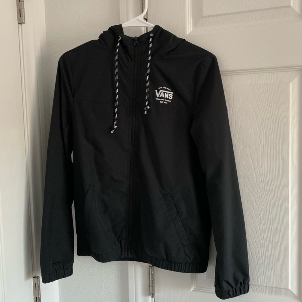Vans Black Windbreaker Jacket XS